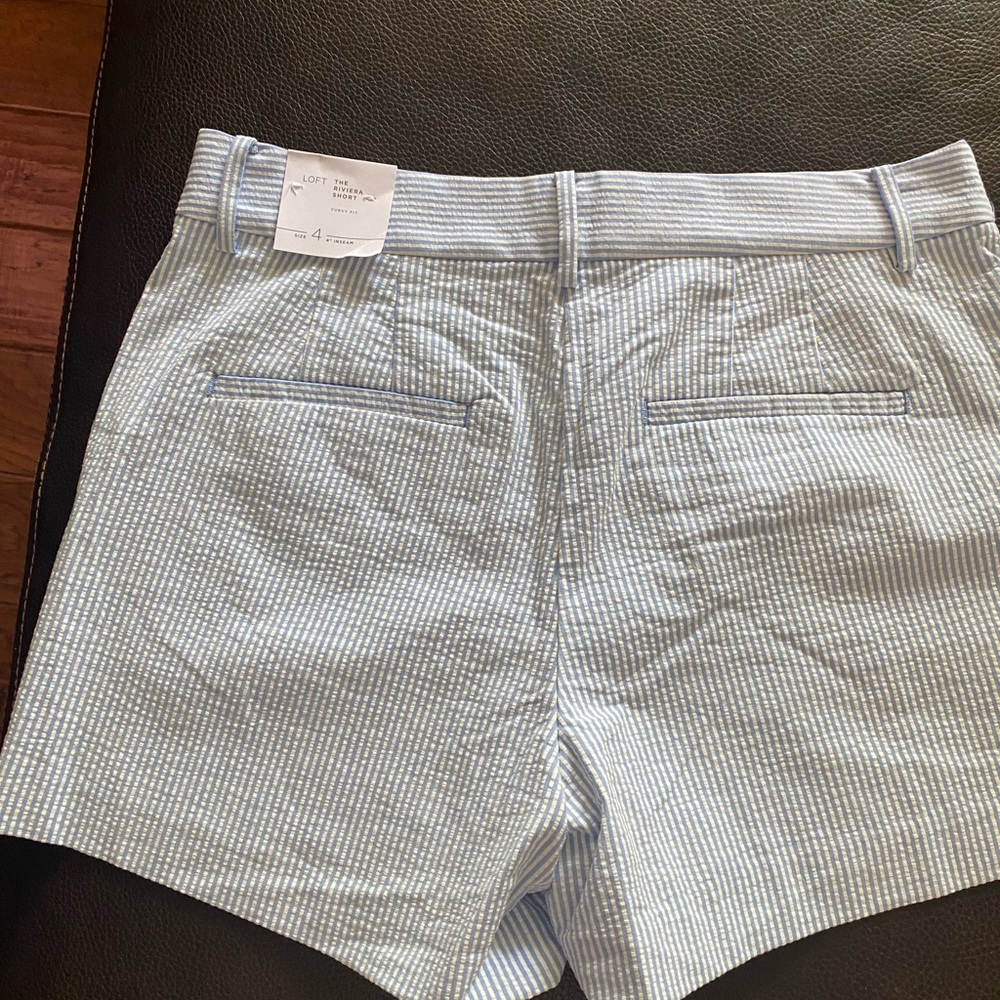 NWT!! Loft Striped Seersucker Riviera Shorts